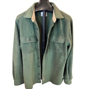 Legendary Whitetails‎ Men's Fleece Shirt Jacket Green Button Up LG